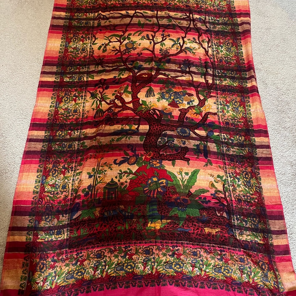 Red Tree of Life Tapestry